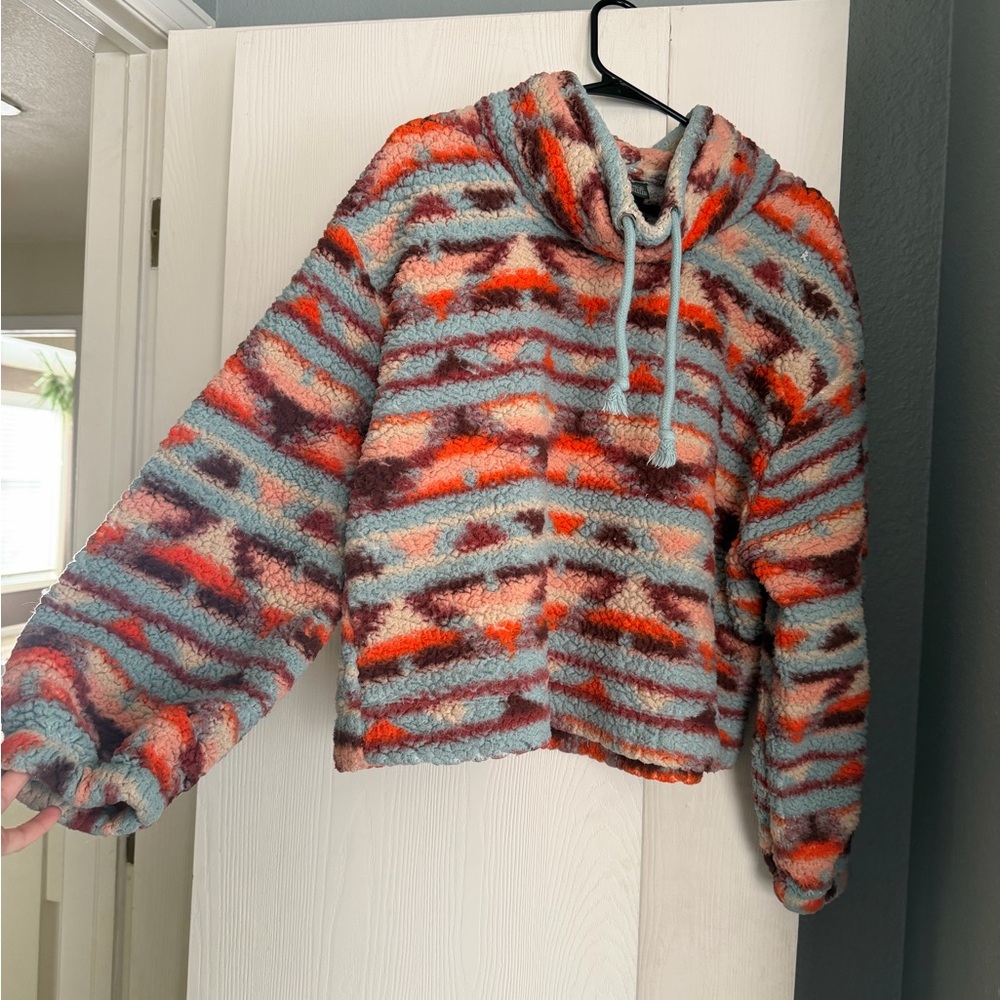 Wild Fable Multicolor Patterned Cropped Sweater/sweatshirt